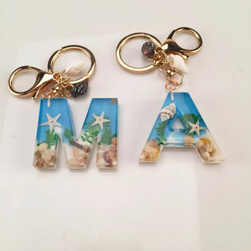 Ocean Breeze Resin Keychain